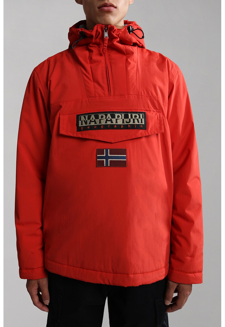 Geaca impermeabila cu gluga - fara inchidere Rainforest - Rosu