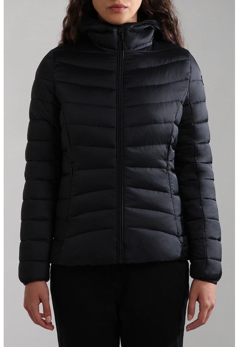 Geaca scurta si usoara cu aspect matlasat Aerons - Negru