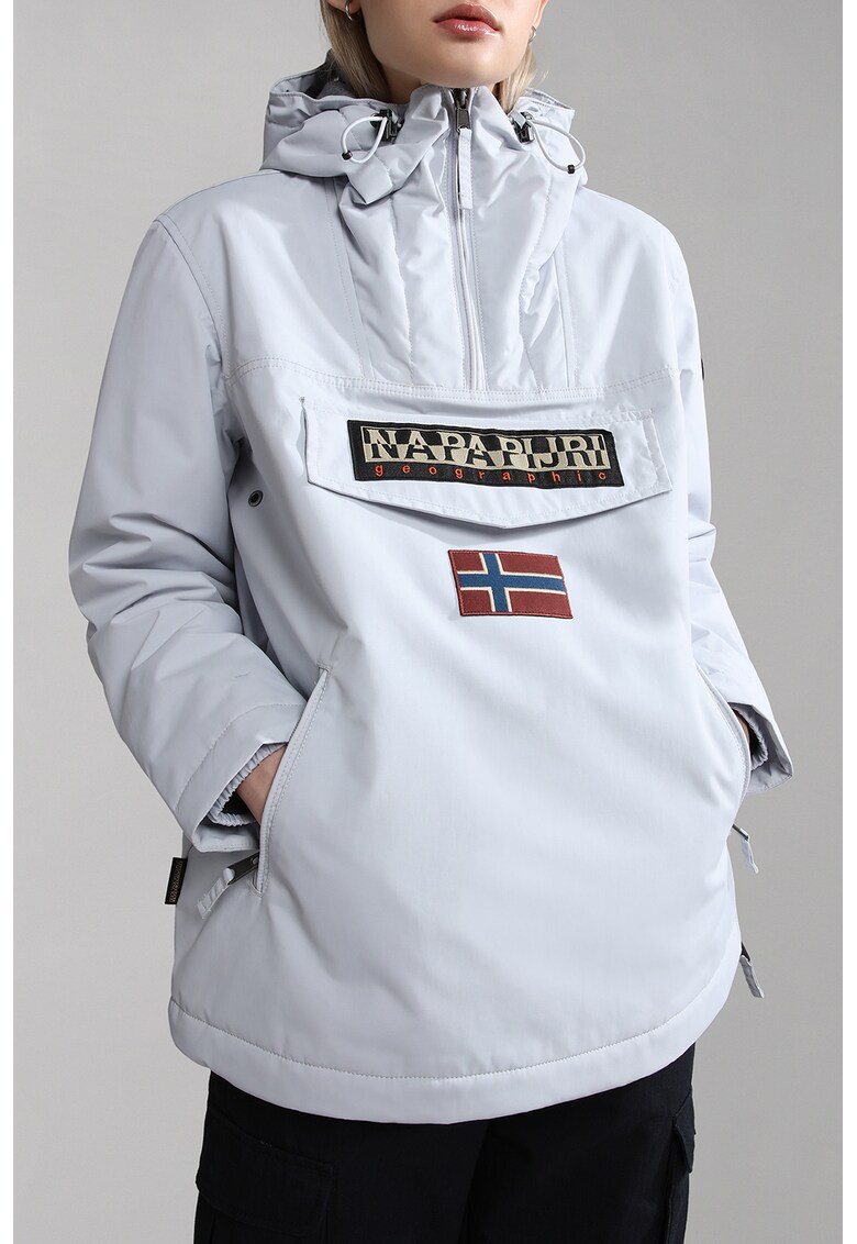 Geaca pull-on cu gluga Rainforest - Gri deschis