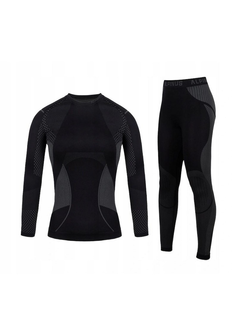 Set bluza si pantaloni termici dama - Poliamida - Negru