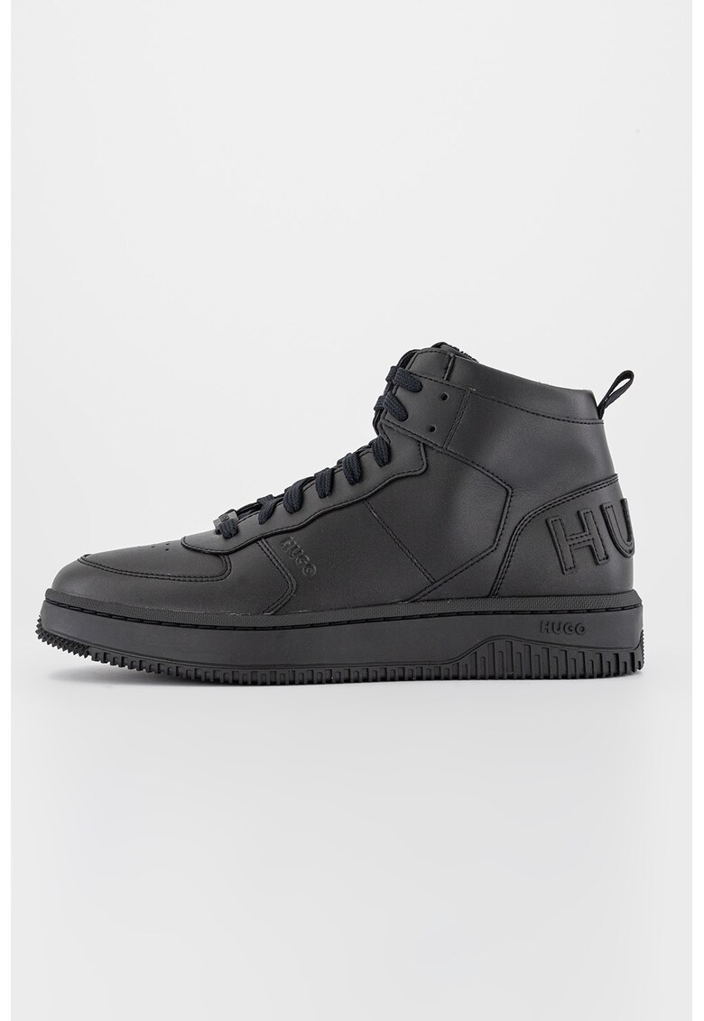 Pantofi sport mid-high cu detalii din piele