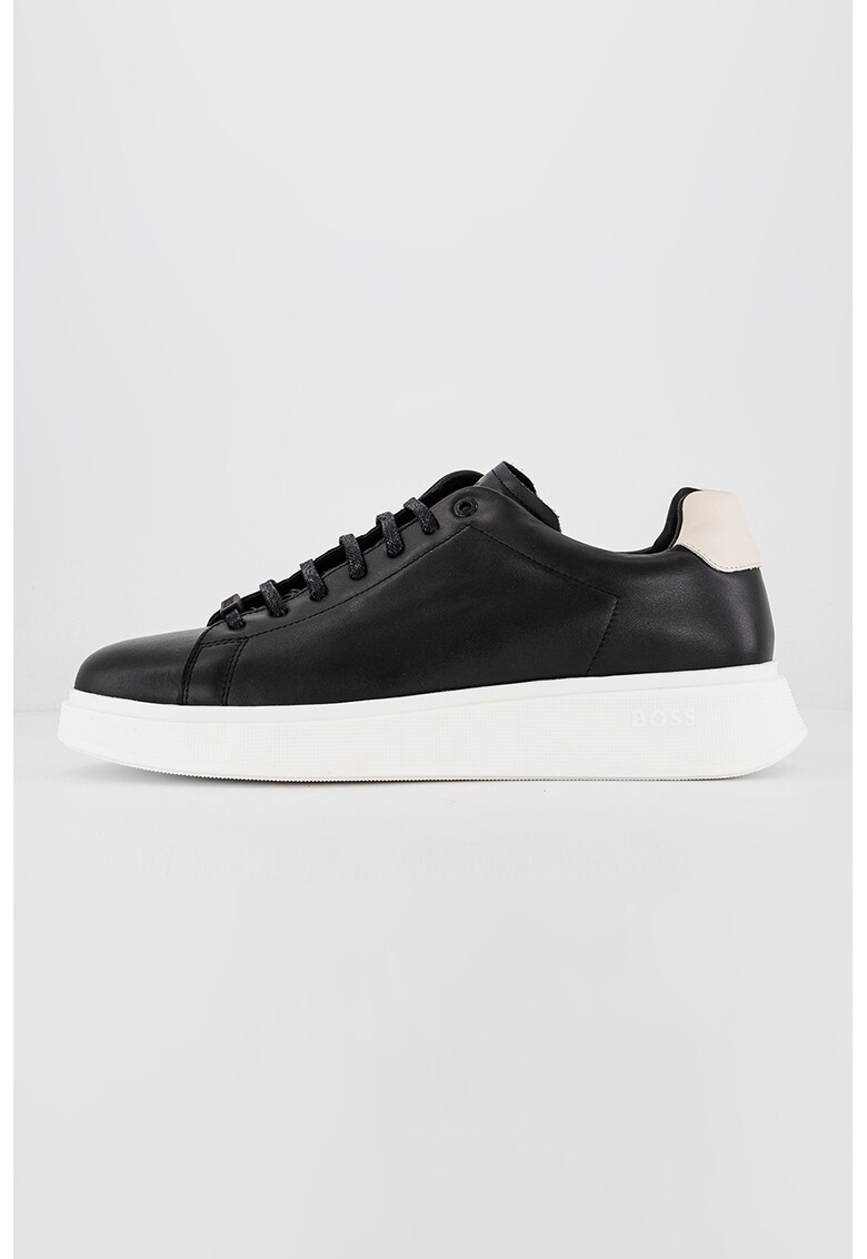 Pantofi sport din piele ecologica cu model uni Bulton