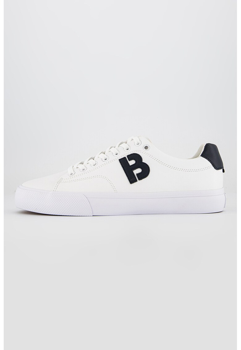 Pantofi sport de piele ecologica cu logo in relief