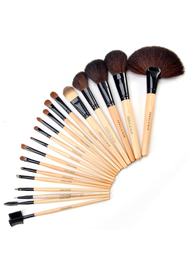 Set 19 pensule machiaj -  borseta depozitare pensule Set 19 pensule machiaj -  borseta depozitare pensule