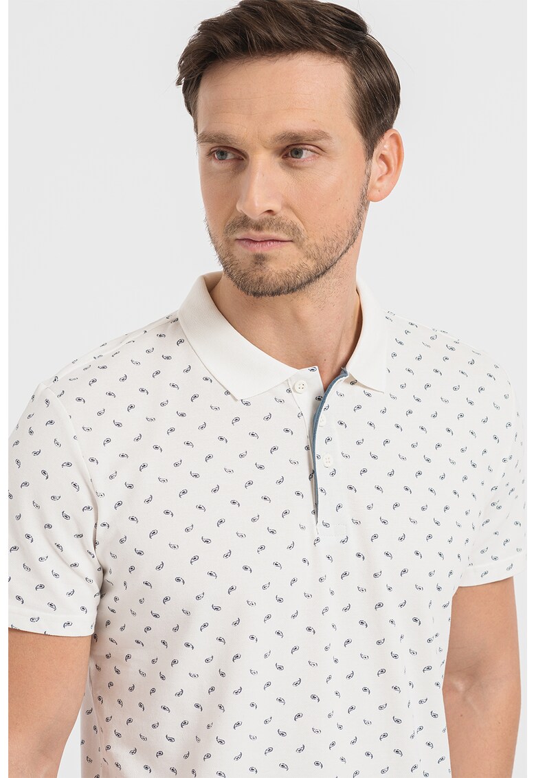 Tricou polo cu imprimeu paisley