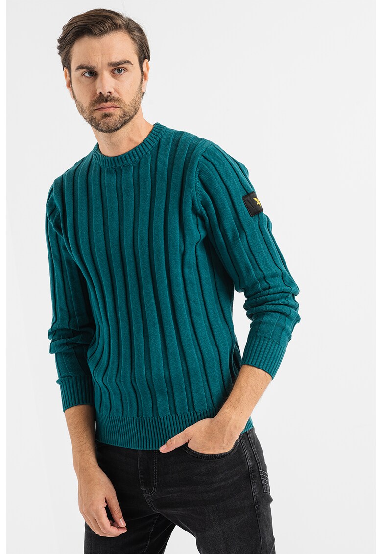 Lyle Scott Рипсен пуловер с овално деколте за Мъже Lyle Scott Рипсен пуловер с овално деколте за Мъже