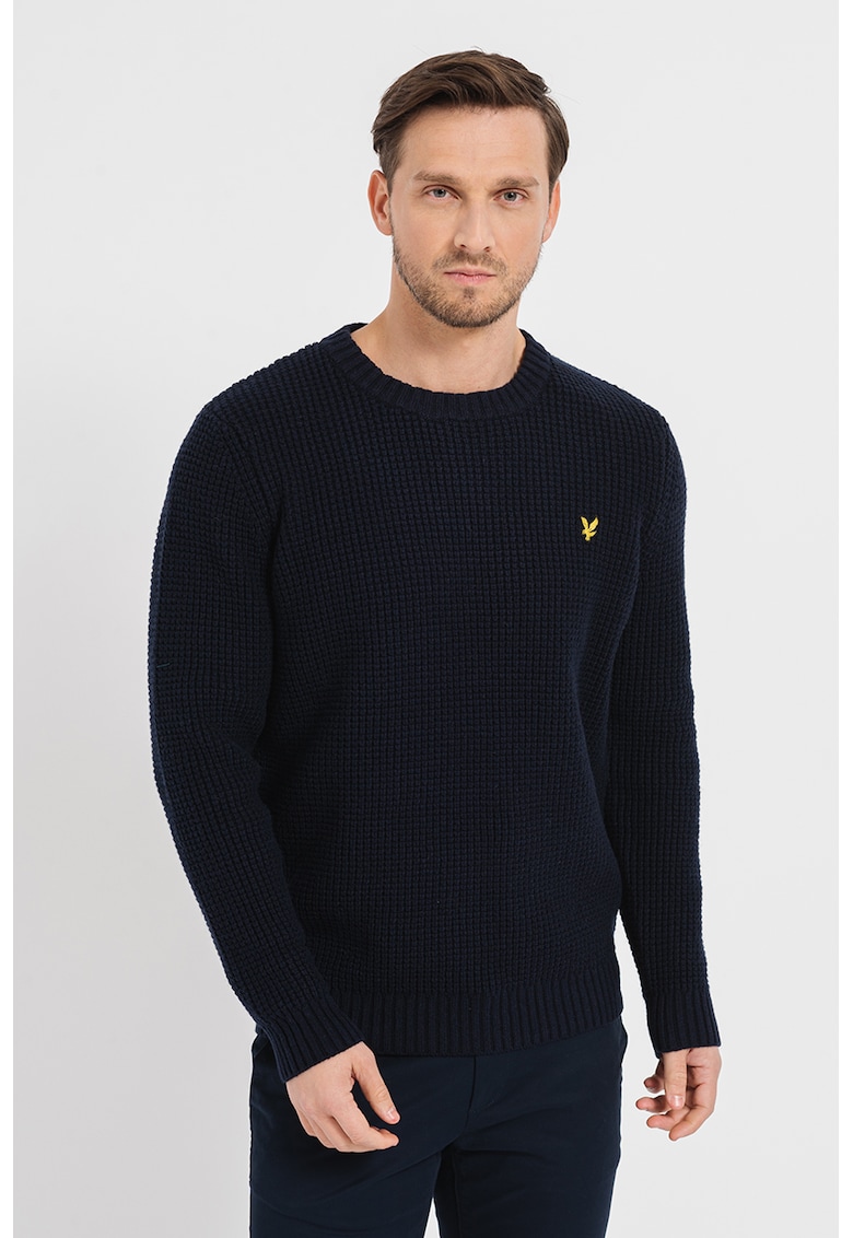 Lyle Scott Релефен пуловер с вълна за Мъже Lyle Scott Релефен пуловер с вълна за Мъже