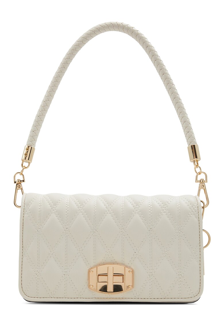 Geanta crossbody de piele ecologica cu aspect matlasat Moad