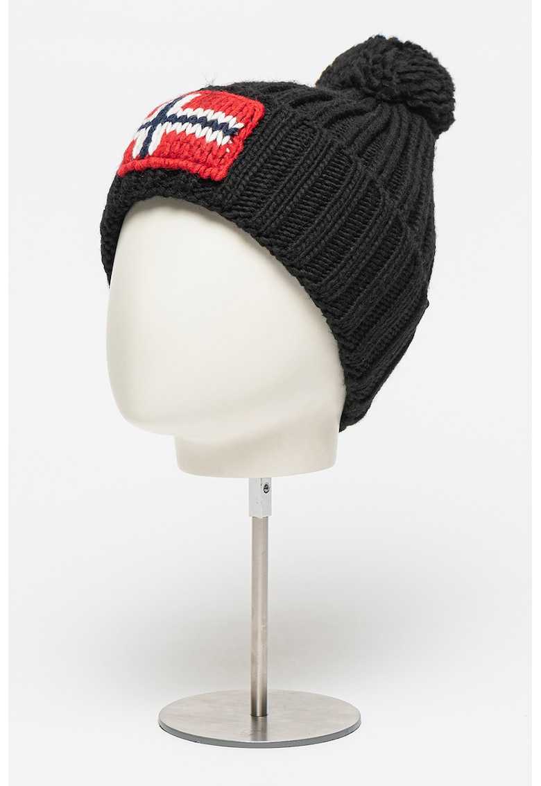 Caciula din amestec de lana cu logo Semiury