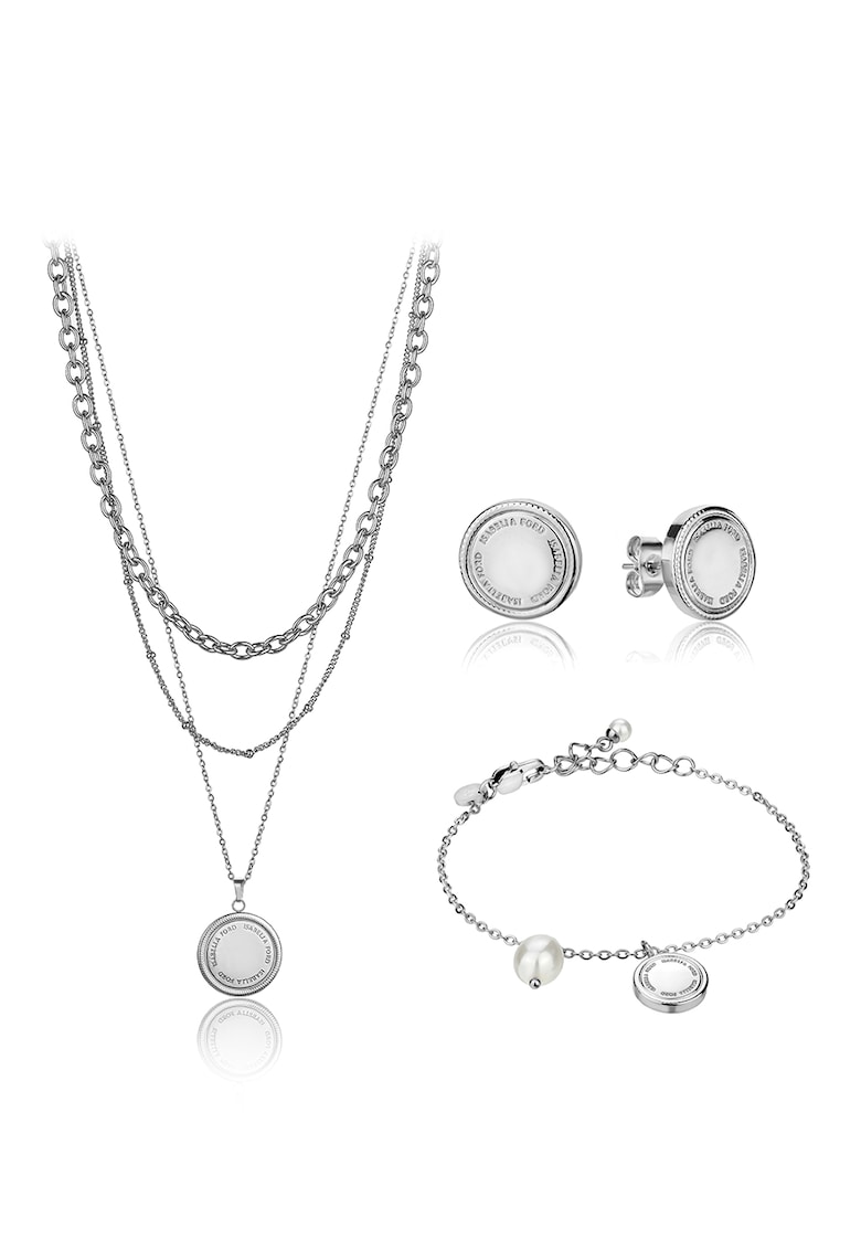 Set de bijuterii de otel inoxidabil - decorat cu perla Shell