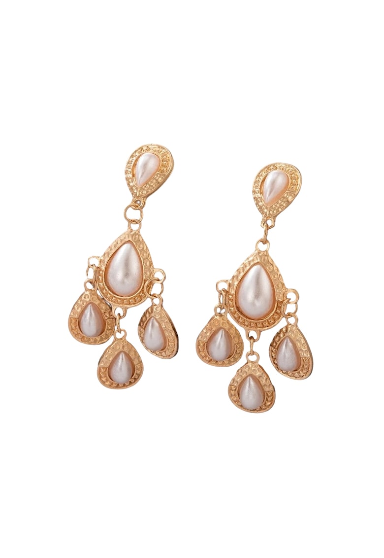 Cercei aurii - stil candelabru - cu perle - Lovis C27 - Cercei aurii - stil candelabru - cu perle - Lovis C27 -