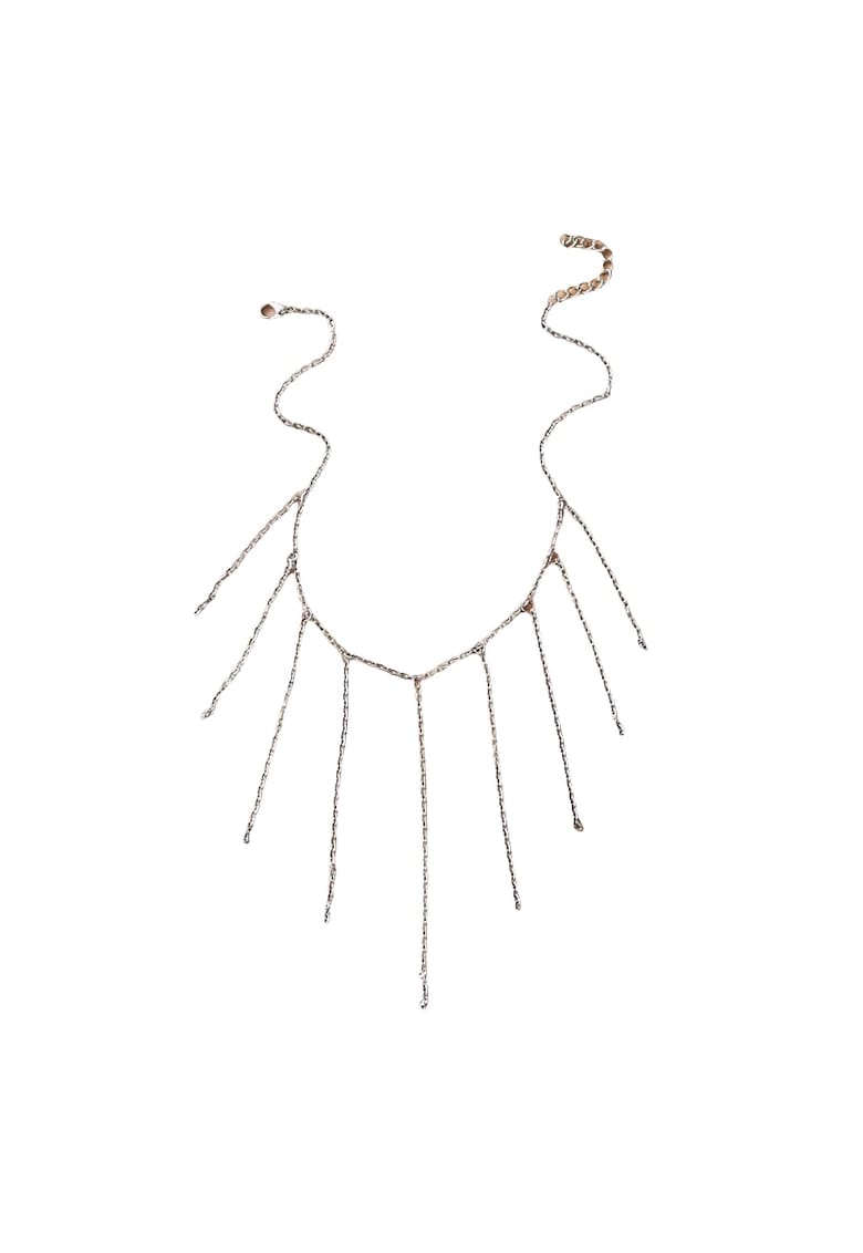 Colier argintiu - cu franjuri - Lydia C28 - Colier argintiu - cu franjuri - Lydia C28 -