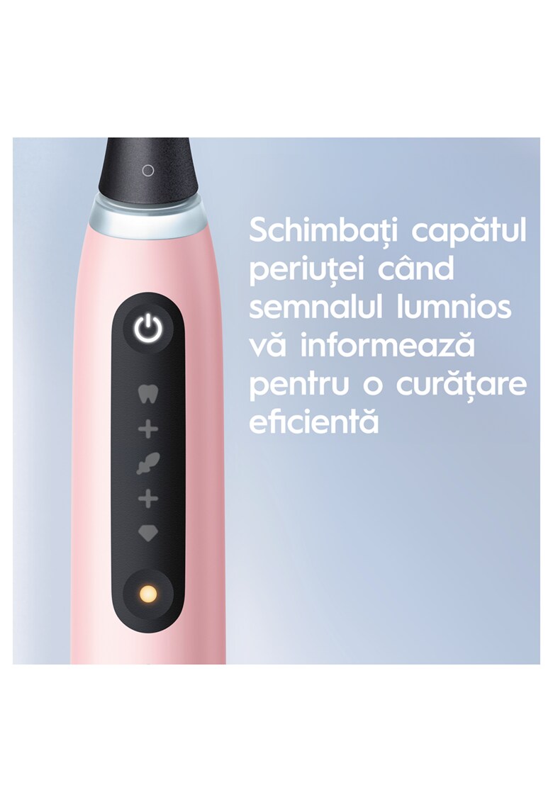 Periuta de dinti electrica io 5 cu tehnologie magnetica si micro-vibratii - inteligenta artificiala - display conversational - senzor de presiune smart - 5 moduri - 1 capat - trusa de calatorie