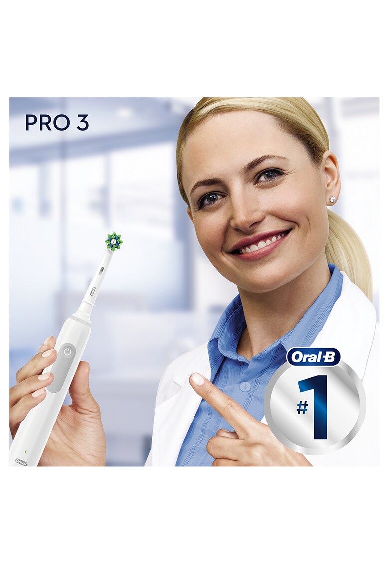 Periuta de dinti electrica pro 3 cross action - curatare 3d - 3 programe - 1 capat - trusa de calatorie