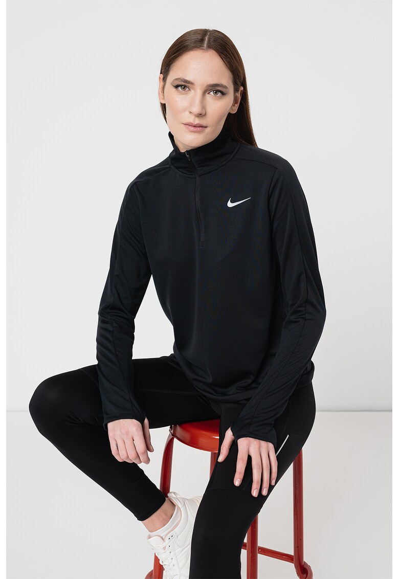 Bluza cu tehnologie Dri-FIT si fente pentru degetul mare - pentru alergare