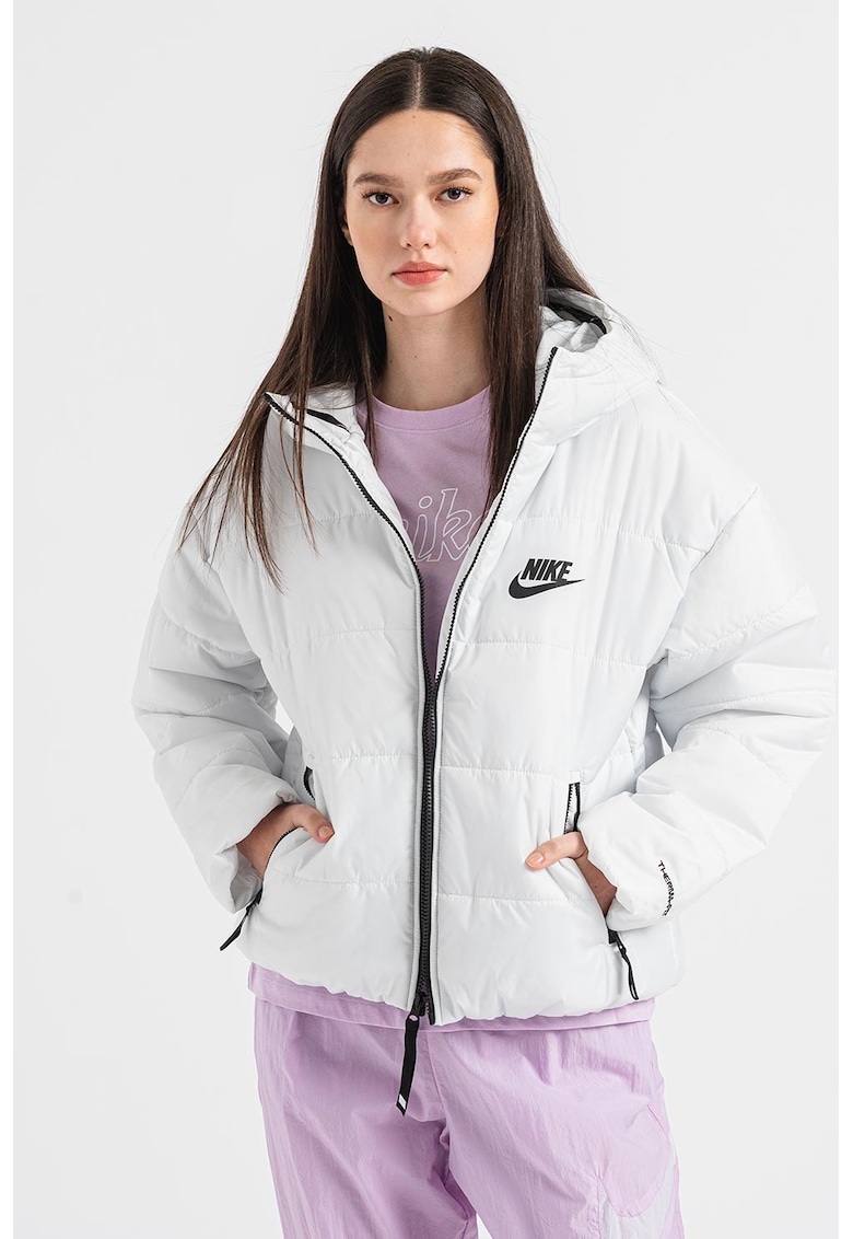 Geaca cu gluga Sportswear Therma-FIT - Alb