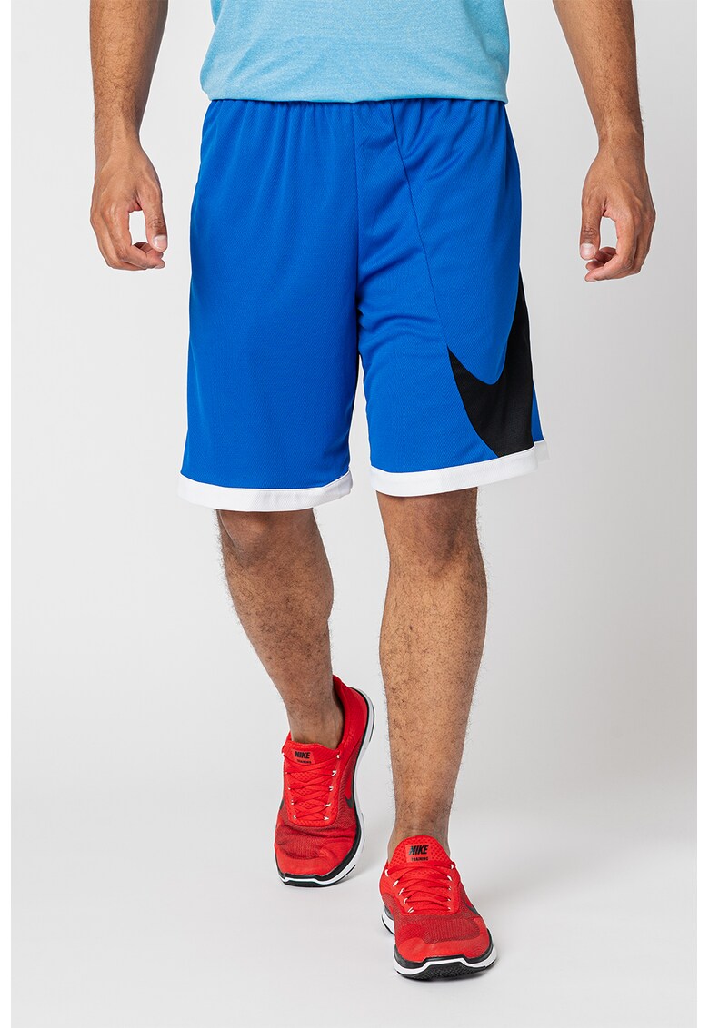 Pantaloni scurti lejeri cu tehnologie Dri fit si imprimeu logo supradimensionat pentru baschet