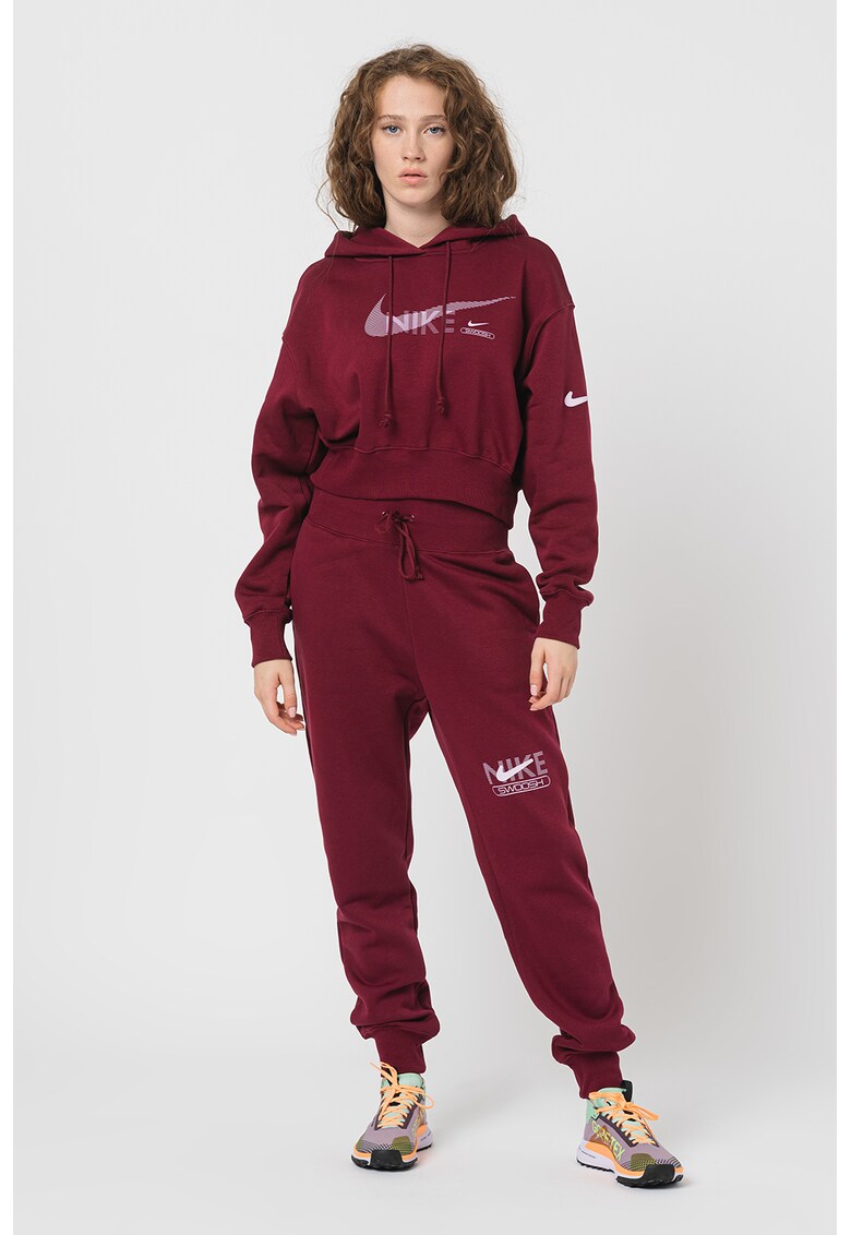 Hanorac crop lejer Swoosh