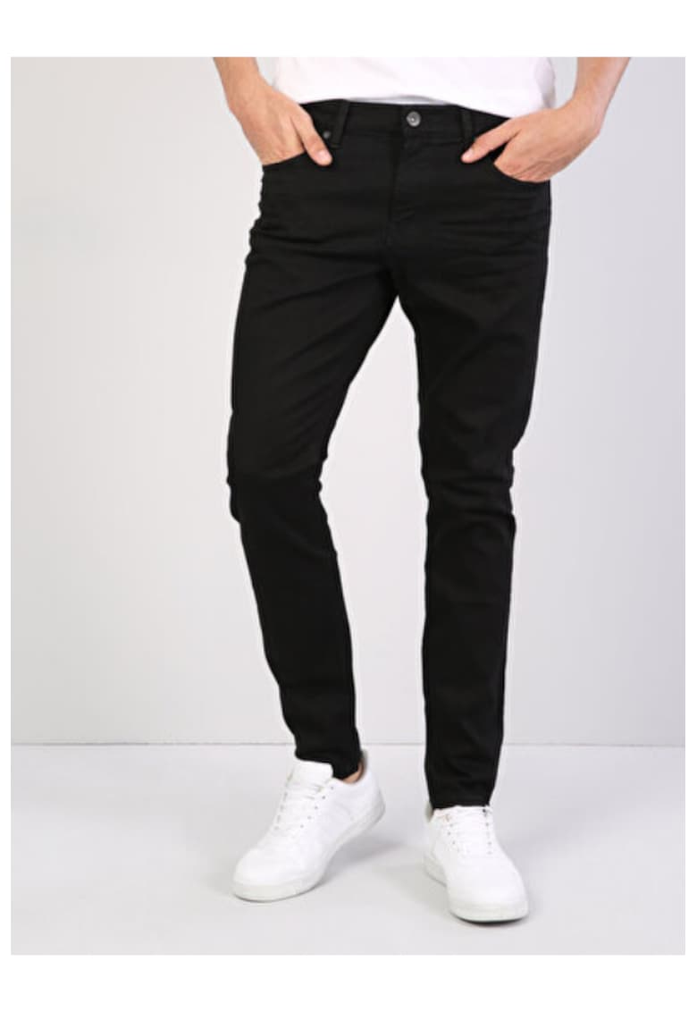 Colins Blugi barbati - 41 Danny - Talie Joasa - Bumbac - Slim fit - Negru