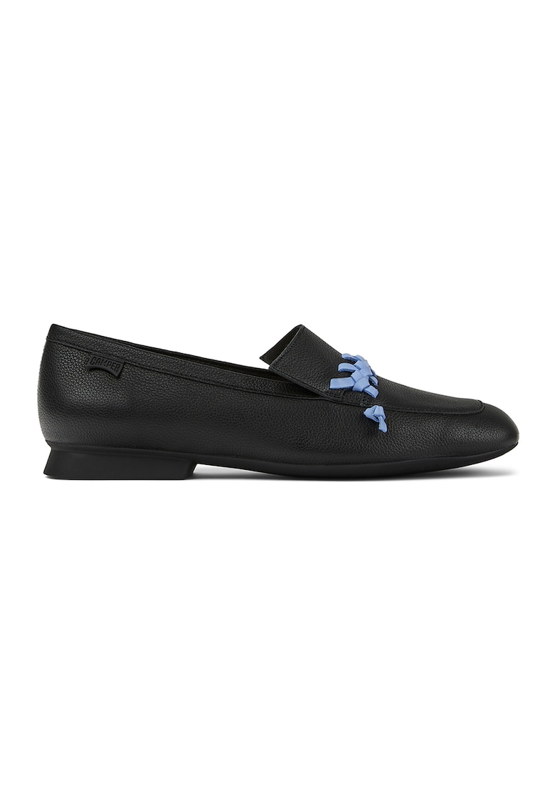 Pantofi loafer de piele cu detalii contrastante