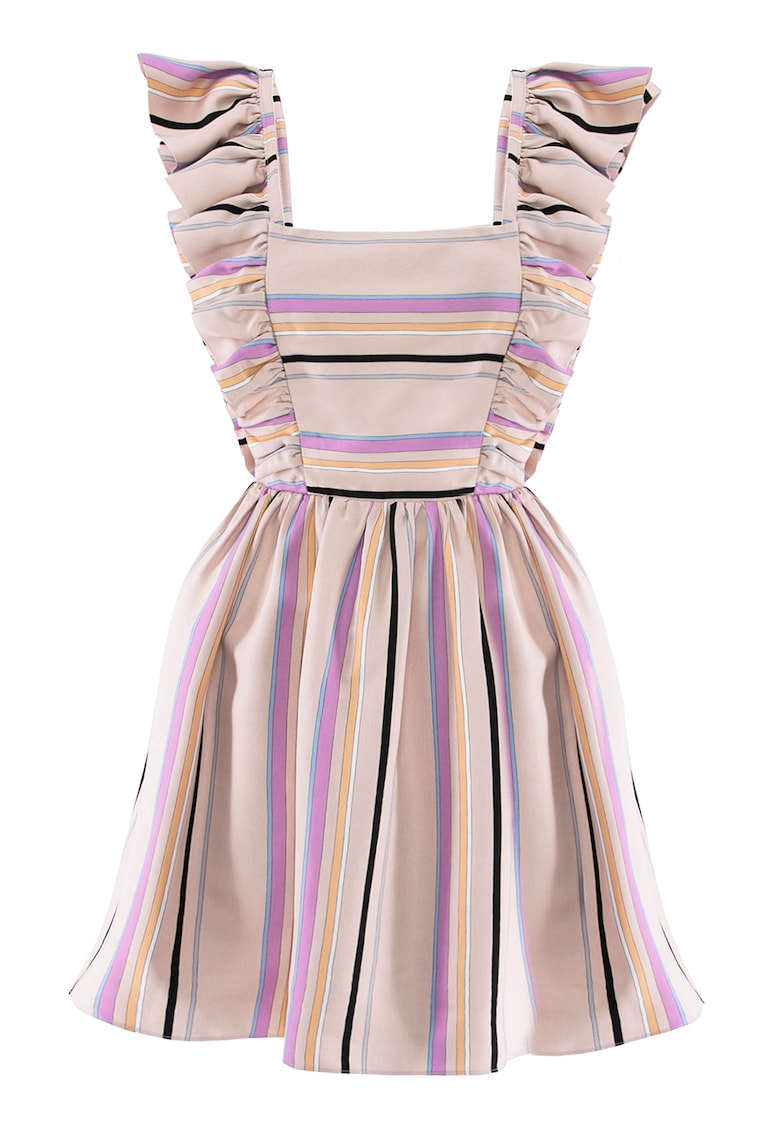 Rochie mini de in cu volane