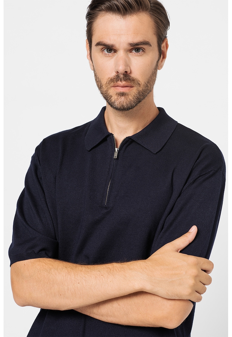  Tricou polo relaxed fit tricotat fin Wyler 