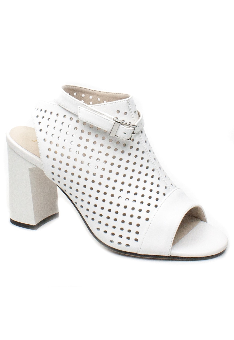 Sandale dama vara perforate 596 33 alb
