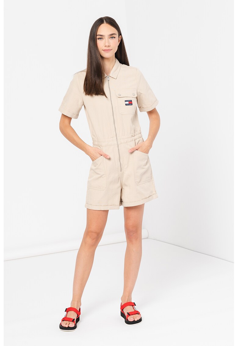 Tommy Jeans Къс гащеризон с еластична талия за Жени Tommy Jeans Къс гащеризон с еластична талия за Жени