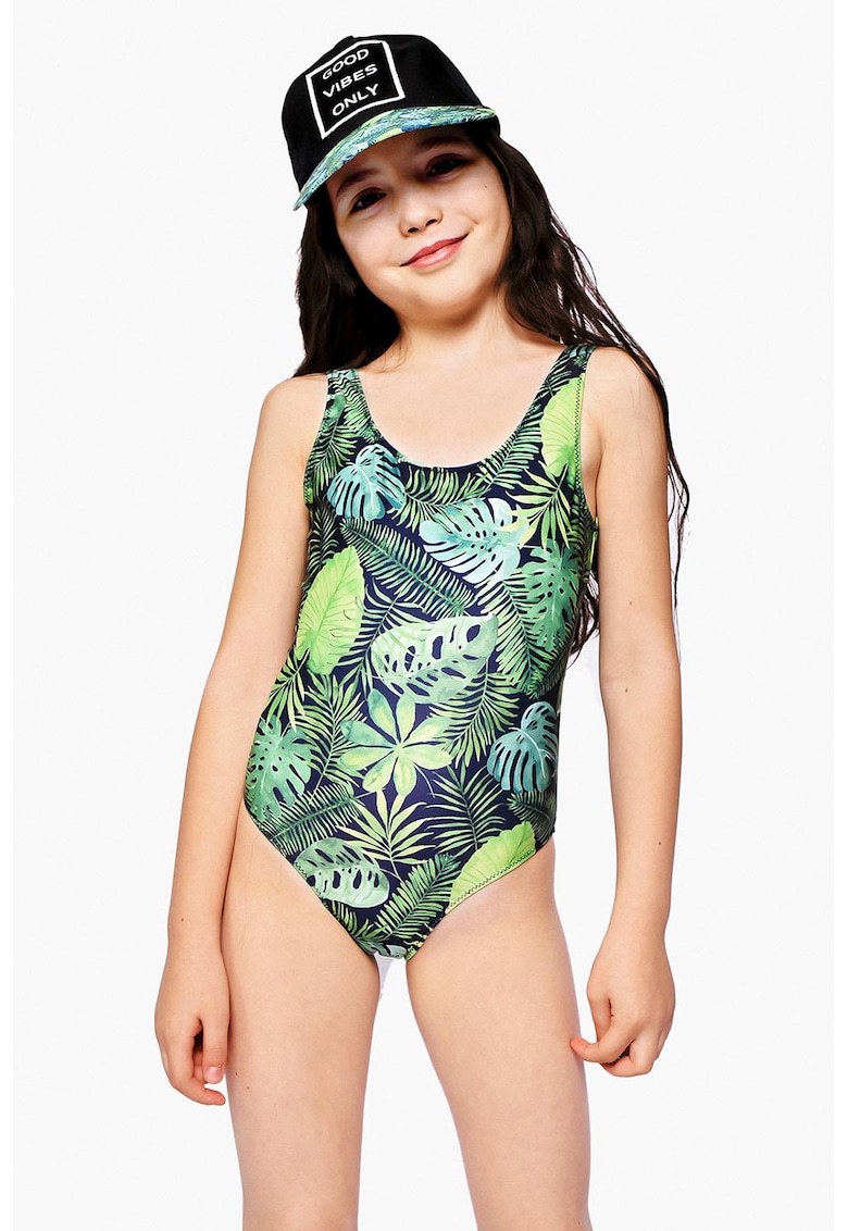 Costum de baie intreg cu model tropical