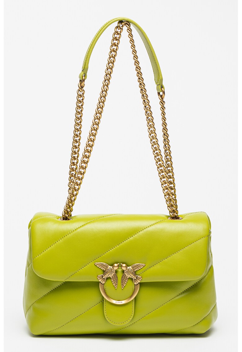 Pinko Кожена капитонирана чанта Love Classic за Жени Pinko Кожена капитонирана чанта Love Classic за Жени
