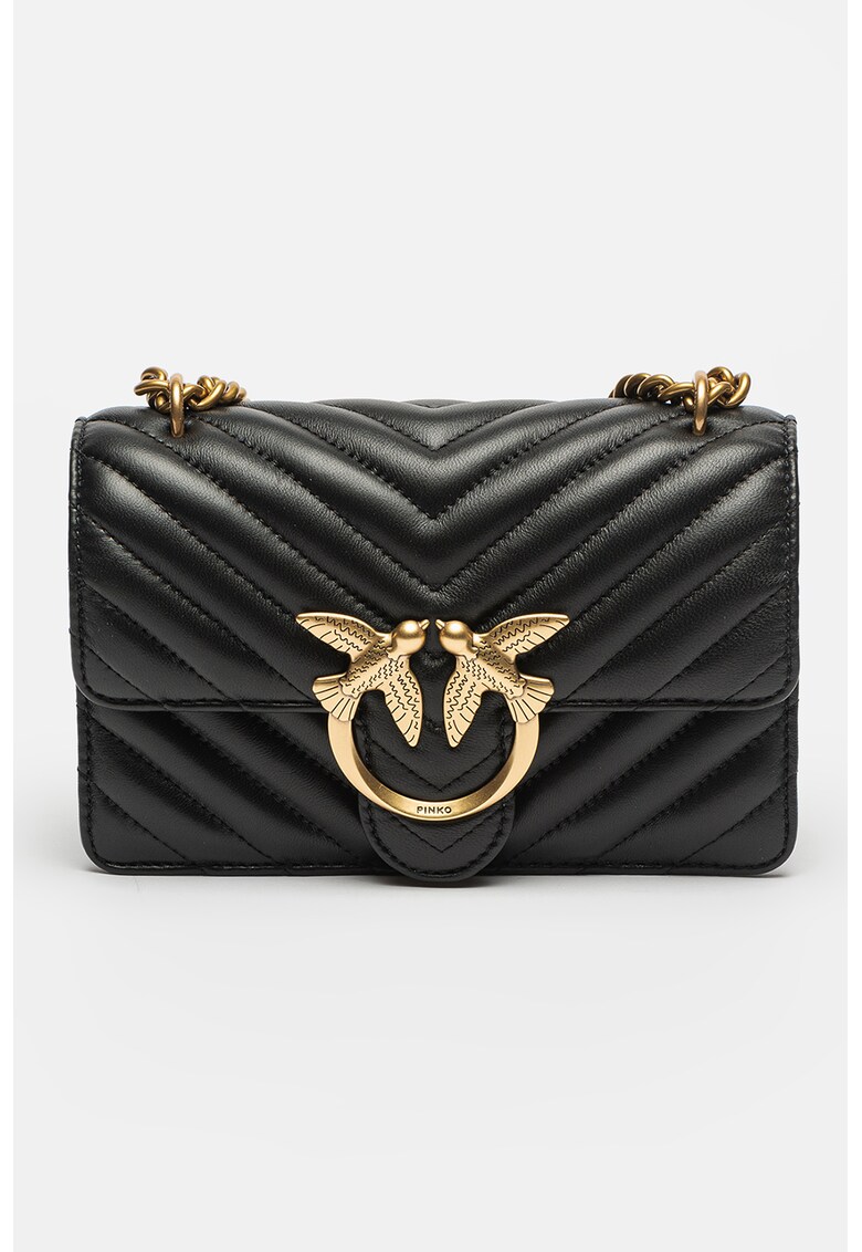 Geanta de piele cu bareta de umar Love Mini Icon Chevron