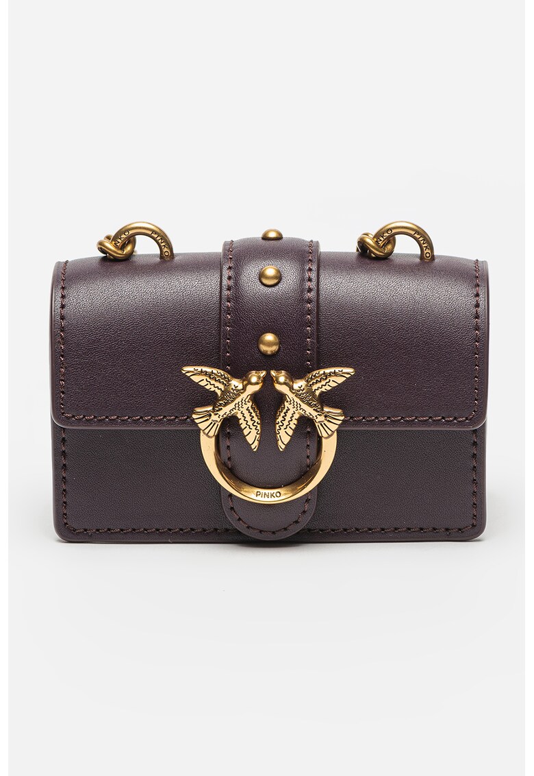 Geanta crossbody de piele cu bareta lant Love Micro