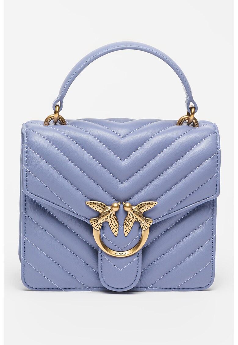 Geanta crossbody din piele cu aspect matlasat Love Mini
