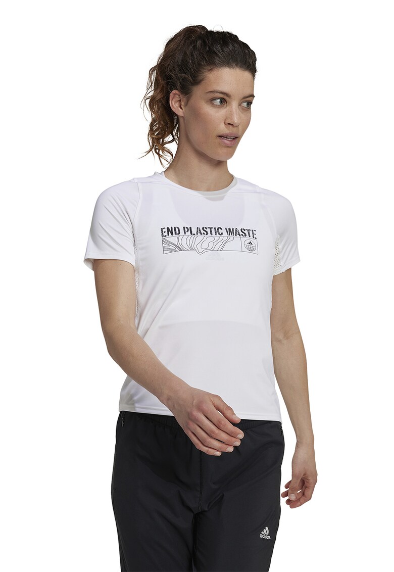 Tricou cu imprimeu si detalii reflectorizante pentru alergare