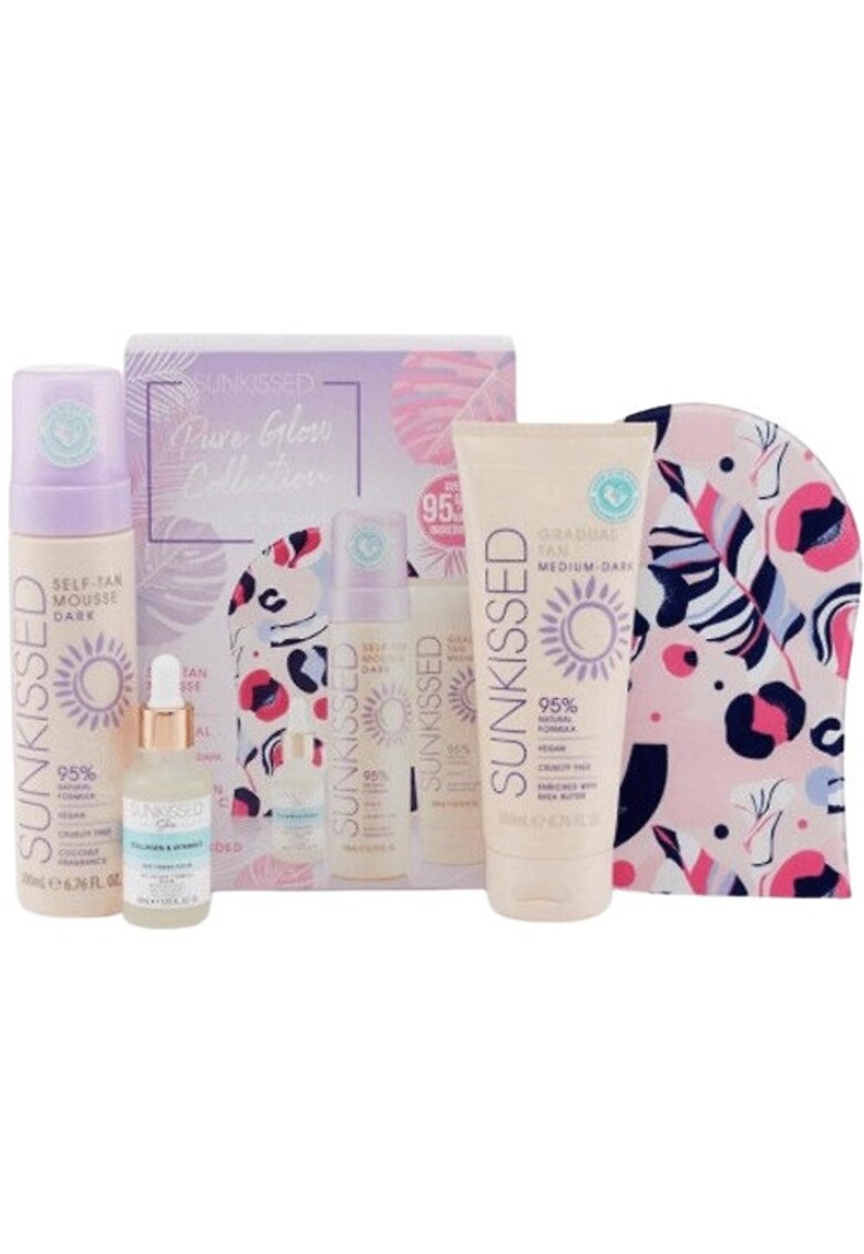 Set Autobronzare -  Pure Glow Collection Tanning Gift Set - cu Spuma Autobronzanta Dark Set Autobronzare -  Pure Glow Collection Tanning Gift Set - cu Spuma Autobronzanta Dark