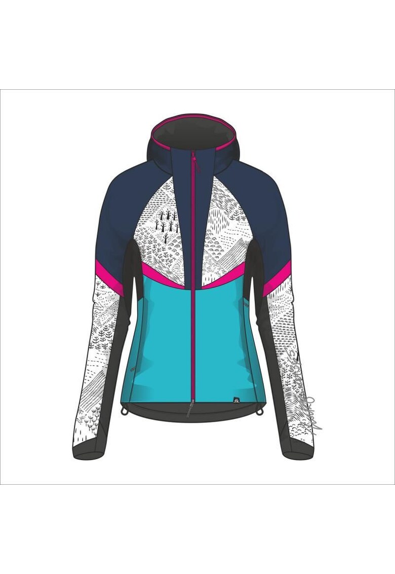 Jacheta dama schi de tura Active Primaloft® Rohace 2 - Alb/Albastru