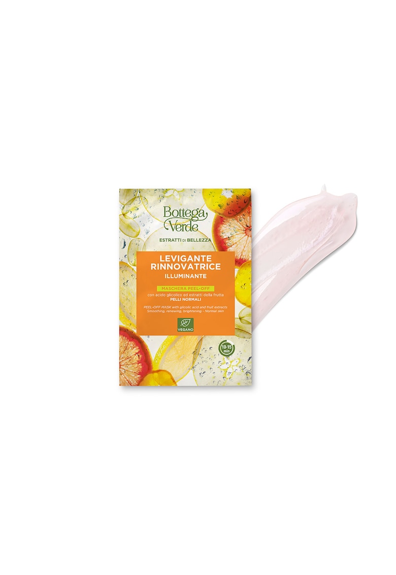 Masca peel-off - iluminanta - cu acid glicolic si extract de fructe - Estratti di Bellezza - 8 ML -