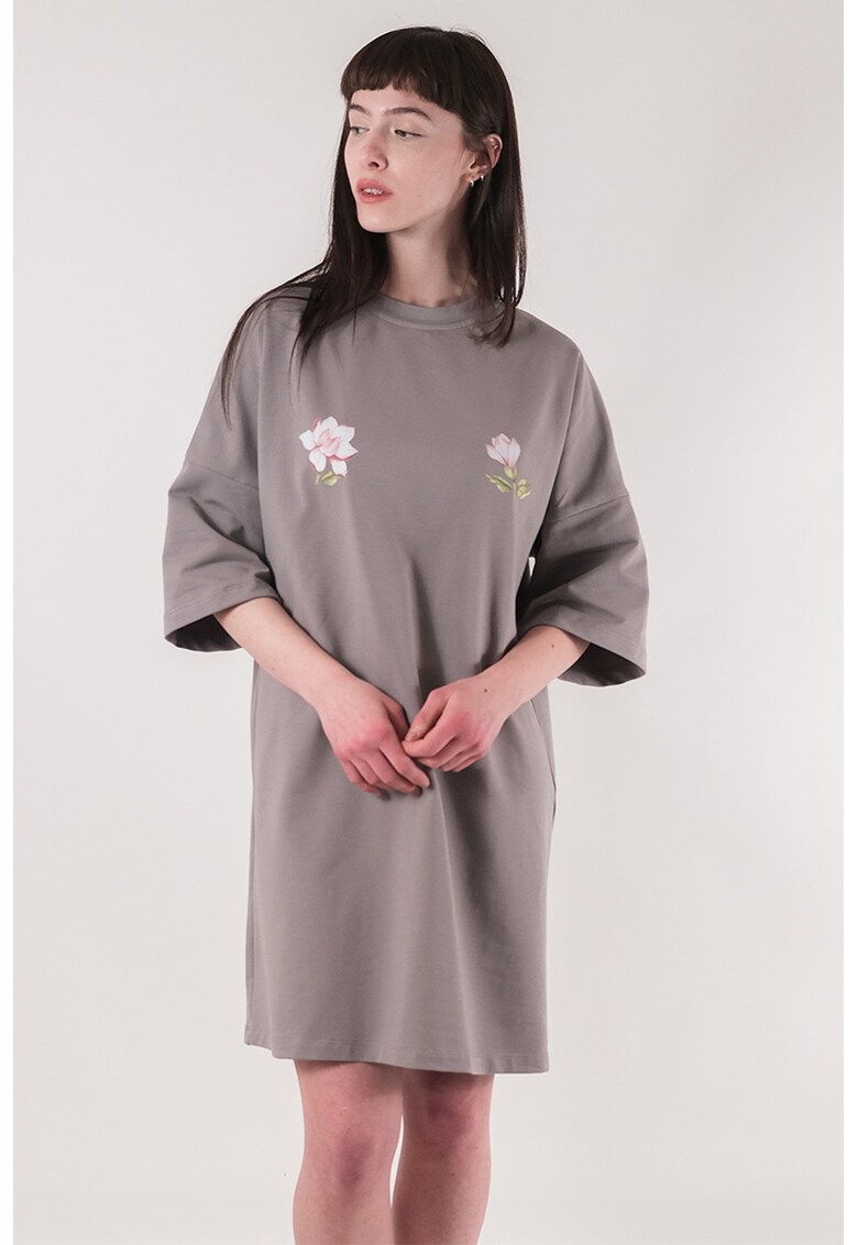 Rochie-tricou lejera cu imprimeu floral fashiondays.ro