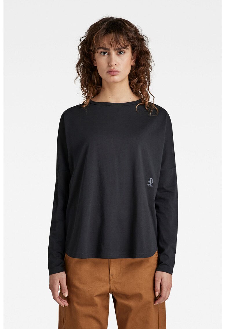 Bluza din bumbac organic cu decolteu rotund
