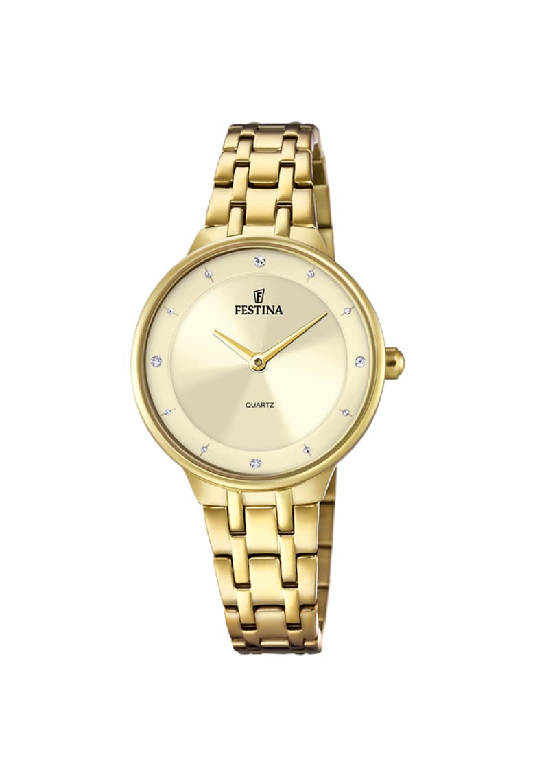 Ceas Dama - Mademoiselle cu Cristale F20602/2 - Auriu