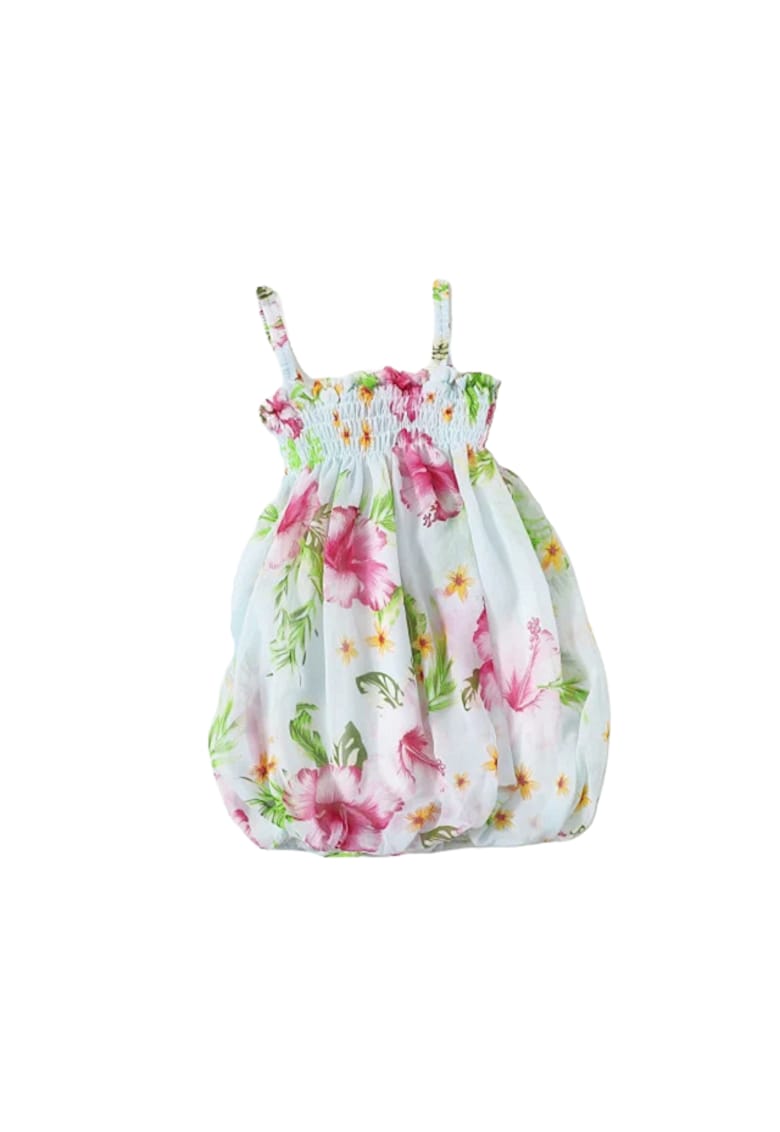 Rochita Tip Gogosar Din Voal - Floral - Fara maneca - Multicolor