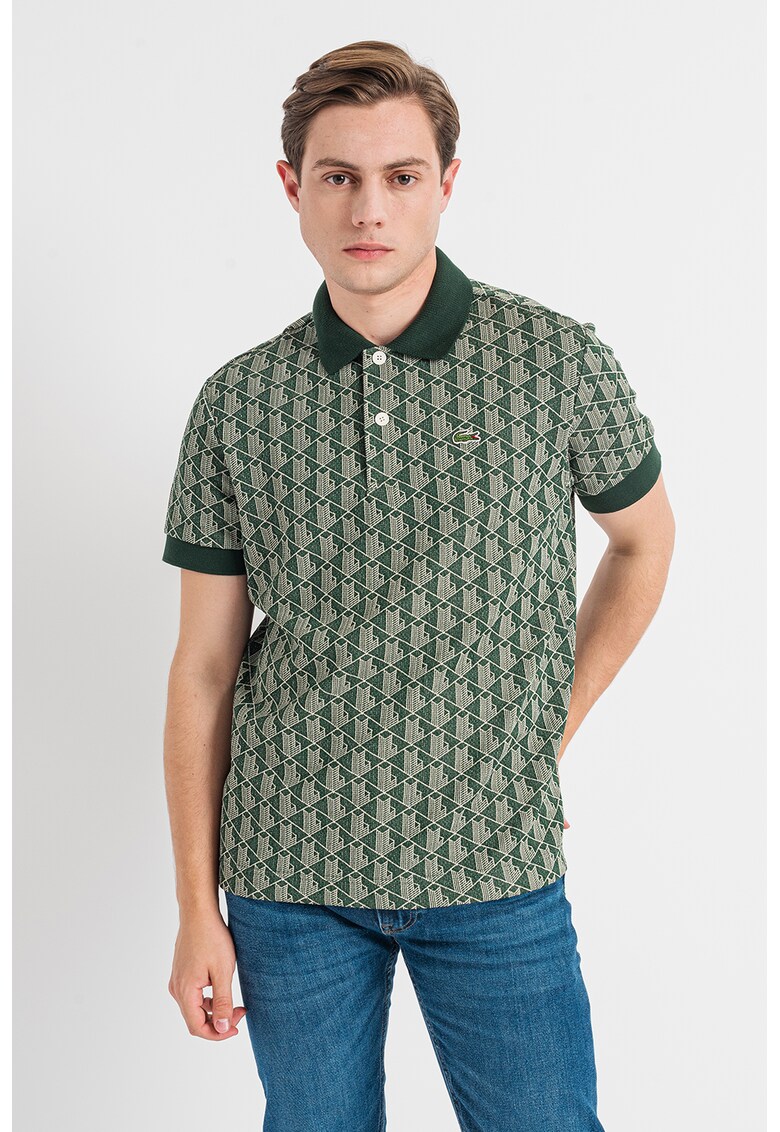Lacoste Тениска с яка и десен с монограм за Мъже Lacoste Тениска с яка и десен с монограм за Мъже