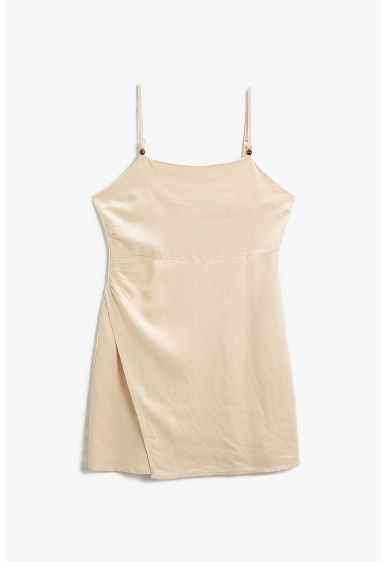 Rochie mini din amestec de in
