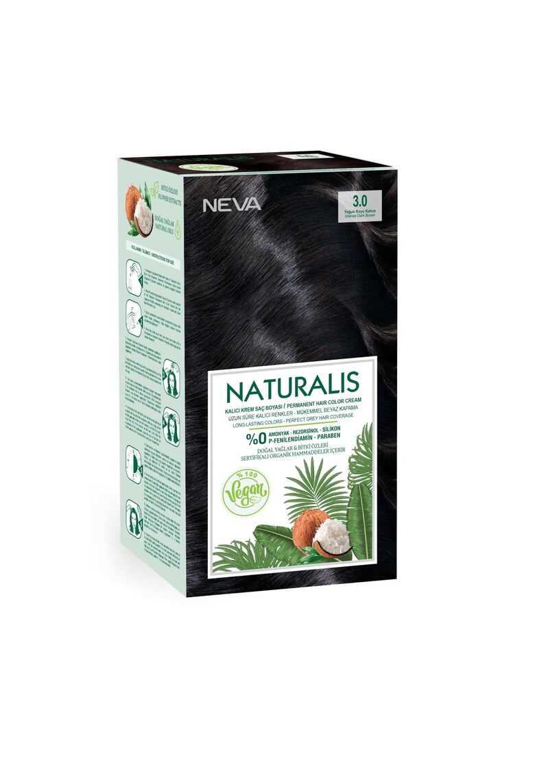 Vopsea de par vegana fara amoniac - Naturalis -  150 ml