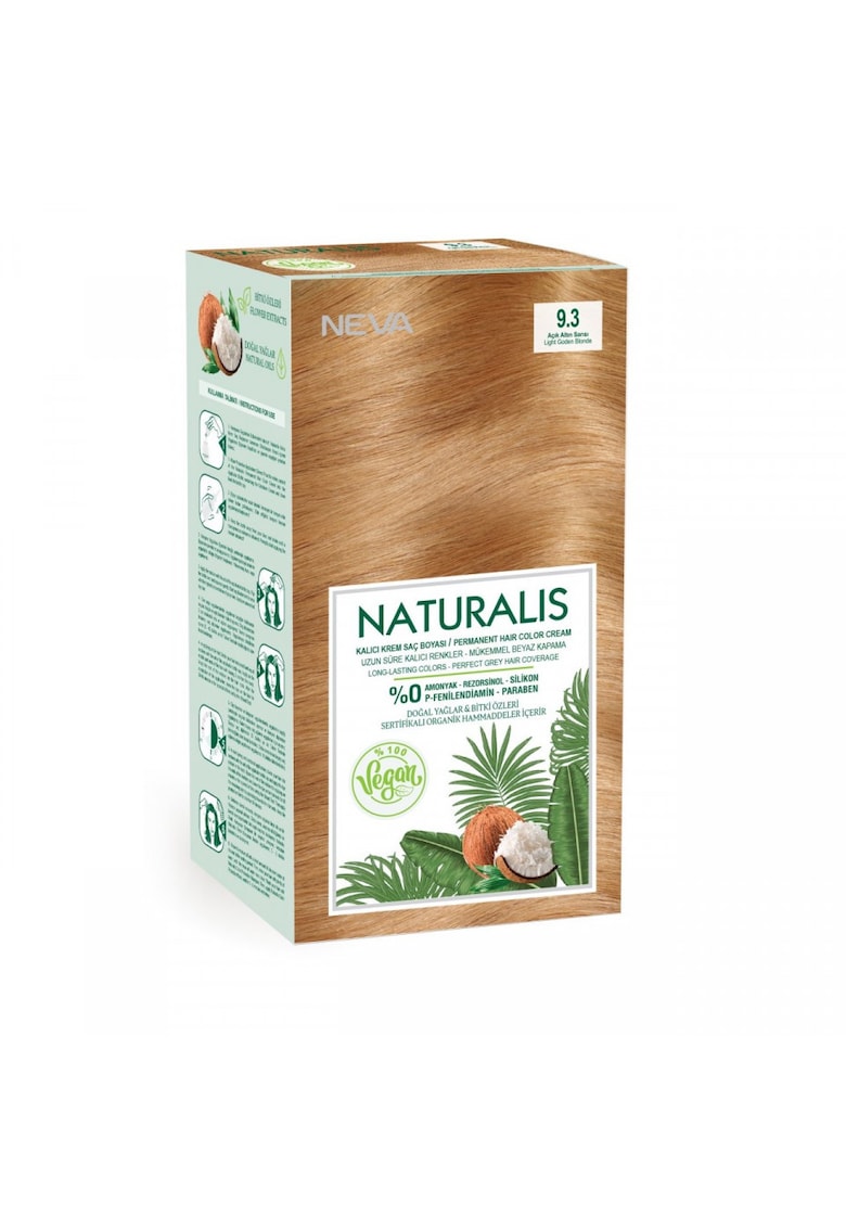 Vopsea de par vegana fara amoniac - Naturalis -  150 ml