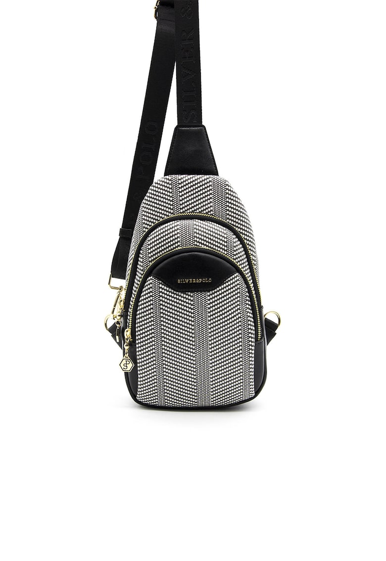 Geanta crossbody cu model geometric