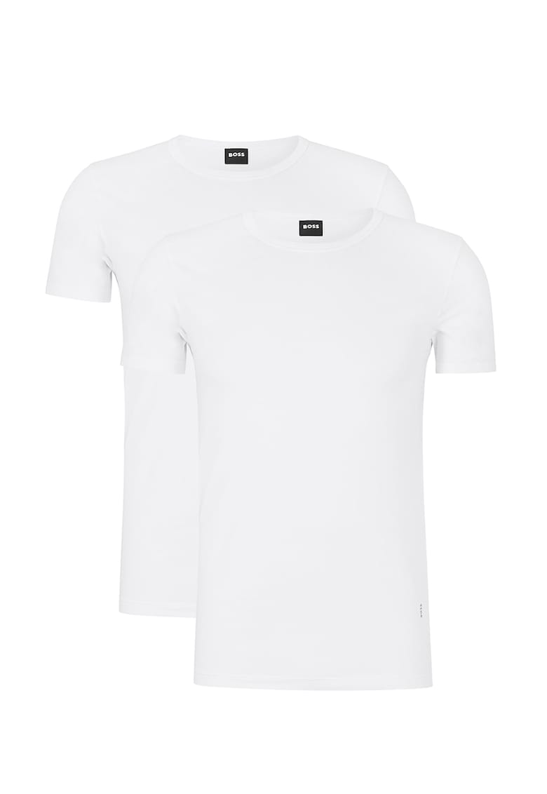 Set de tricouri de casa slim fit Modern - 2 piese - Alb