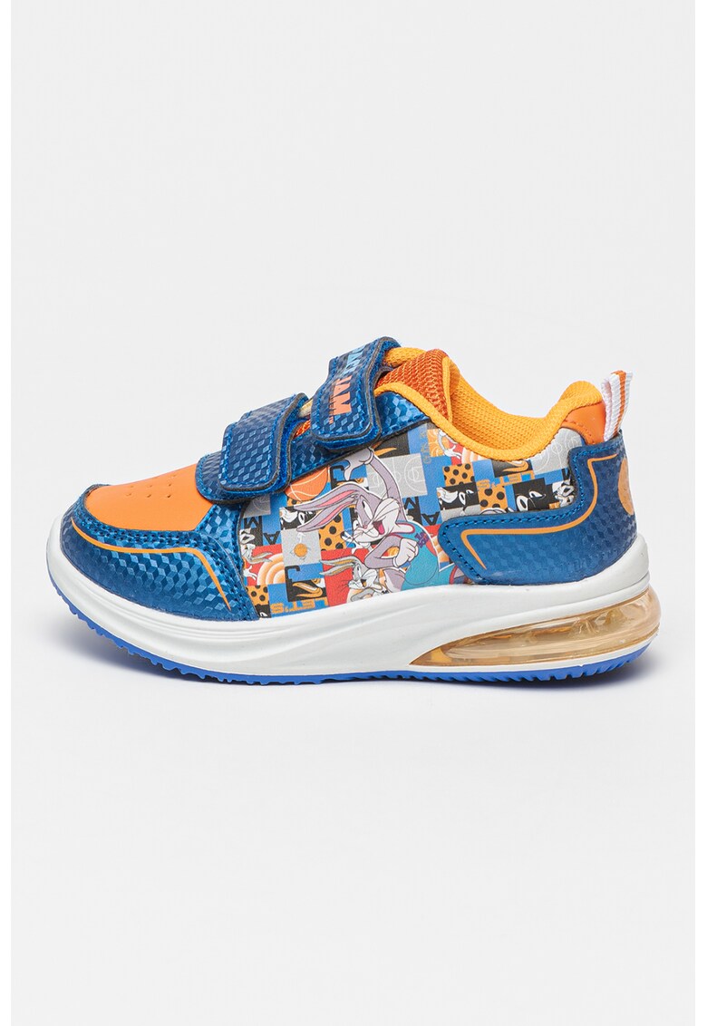 Pantofi sport cu inchidere velcro si imprimeu cu Bugs Bunny