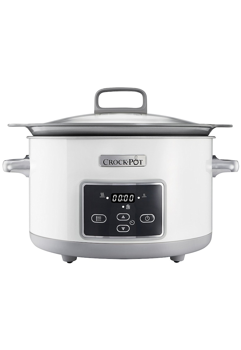 Slow cooker - 5.0 l - Digital - Vas de ceramica - Alb