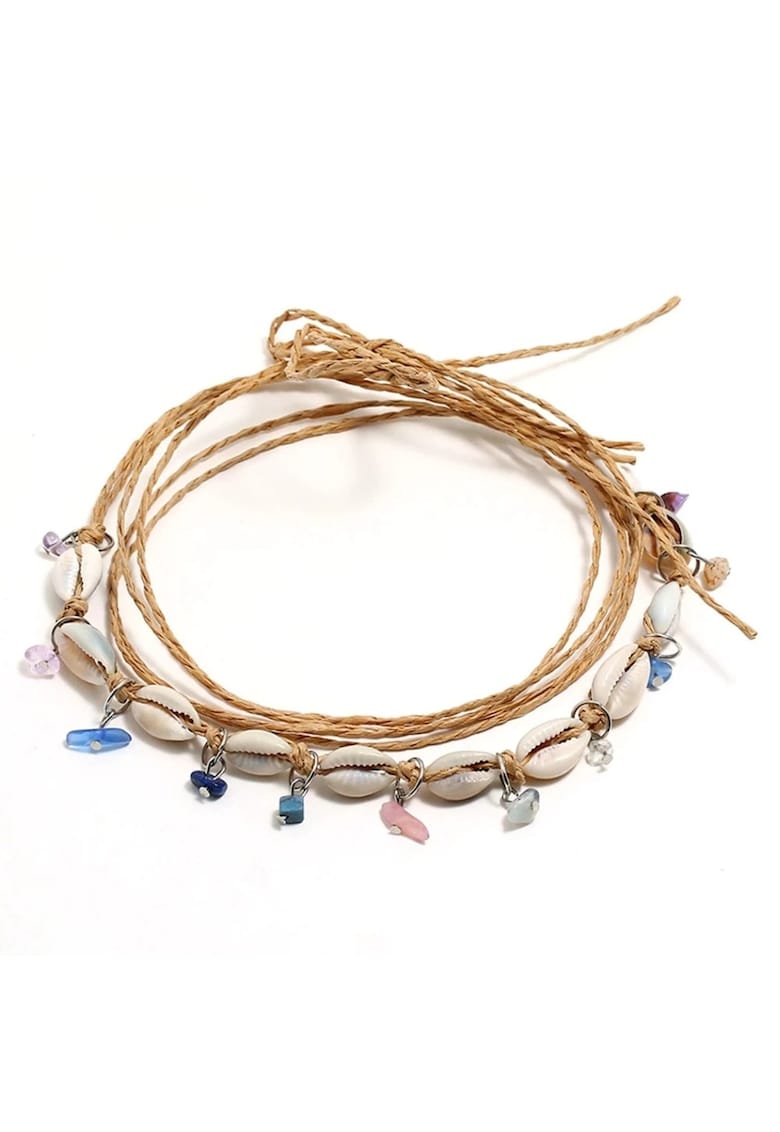 Colier bej - cu scoici si margelute - Petra C13 -